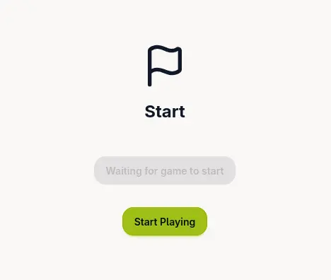 Preview of the states the Start Game button can take, with default settings